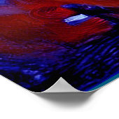 こうもり翼型の青い翼素晴らしを持つ生物 ポスター (角)