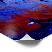 こうもり翼型の青い翼素晴らしを持つ生物 ポスター (コーナー)