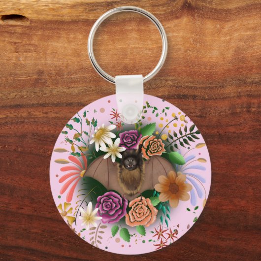 こうもり花フローラ植物学 キーホルダー (裏面)