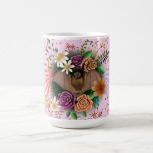 こうもり花フローラ植物学 コーヒーマグカップ