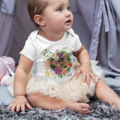 こうもり花フローラ植物学 ベビーボディスーツ