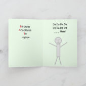 こうもり誕生日カード – 誕生日アカデース シーズンカード (内部)