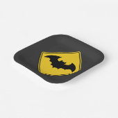 こうもり警告ハロウィーン ペーパープレート (傾斜あり)