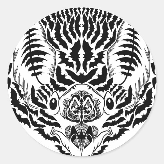 こうもり霊動物 ラウンドシール (正面)