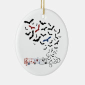 こうもり音楽デザイン2 セラミックオーナメント (右)