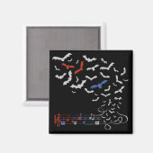 こうもり音楽デザイン2 マグネット (正面/裏面)