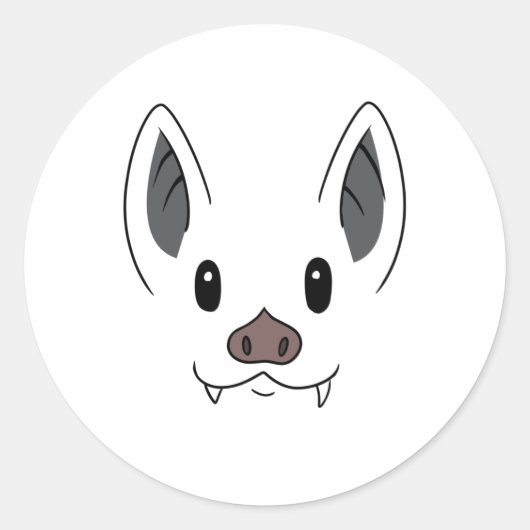 こうもり顔 ラウンドシール (正面)