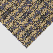 こうもり飛んでいるアールヌーボー模様 薄葉紙 (詳細)