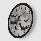 こうもり飛んでいるウォールクロック ラージ壁時計 (傾斜)