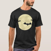 こうもり飛んでいるハロウィーンムーン Tシャツ (正面)