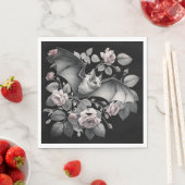 こうもり飛んでいるハロウィーン スタンダードランチョンナプキン (インサイチュ)