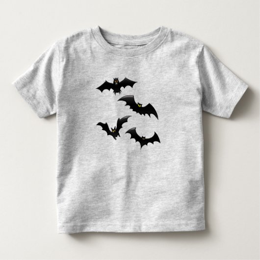 こうもり飛んでいるハロウィーン トドラーTシャツ (正面)