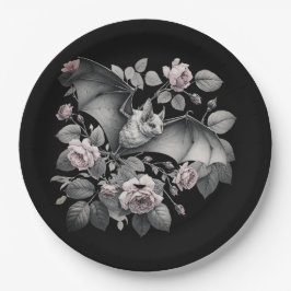 こうもり飛んでいるハロウィーン ペーパープレート