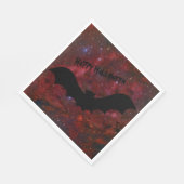 こうもり飛んでいる血レッドスカイハロウィンナプキンス スタンダードランチョンナプキン (角)