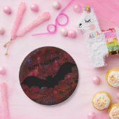 こうもり飛んでいる血レッドスカイハロウィーン紙プレート ペーパープレート (パーティー)