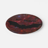 こうもり飛んでいる血レッドスカイハロウィーン紙プレート ペーパープレート (アングル)