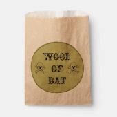 こうもり魔女のポションラベルの羊毛 フェイバーバッグ (正面)
