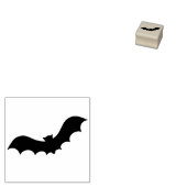 こうもり5シルエットアートスタンプ ラバースタンプ (押印)