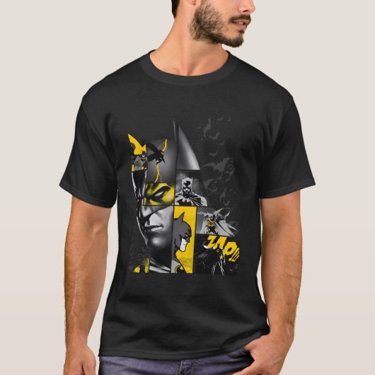 こうもり80年こうもりパネルダーク Tシャツ (正面)