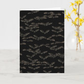 こうもり カード (黄色い花)