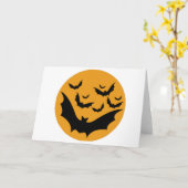 こうもり カード (黄色い花)