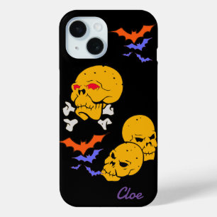 こうもり、スカル、およびスパイダーケースメイトiPhoneケース iPhone 15ケース