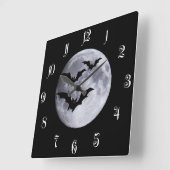 こうもり スクエア壁時計 (傾斜)