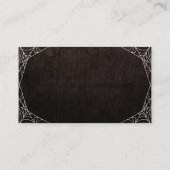 こうもり&スパイダーウェブゴシックハロウィン結婚ズ詳細 エンクロージャーカード (裏面)