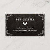 こうもり&スパイダーウェブゴシックハロウィン結婚ズ詳細 エンクロージャーカード (正面)