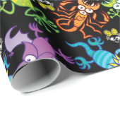 こうもり、トカゲ、サソリ、カエルの狩りは貧しいハエ ラッピングペーパー (ロールコーナー)