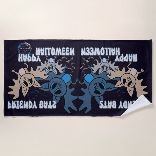 こうもり ビーチタオル (正面)