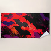 こうもり ビーチタオル (正面)