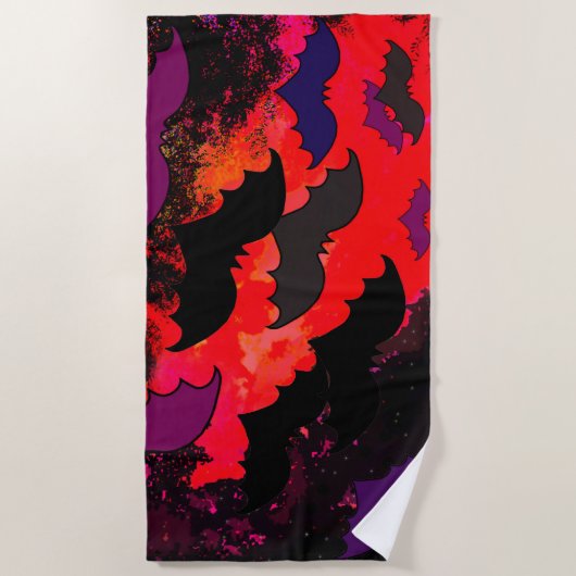 こうもり ビーチタオル (正面)