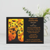 こうもり&フクロウズインエレガントツリーハロウィ結婚ーンズ 招待状 (スタンド正面)