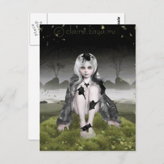 こうもり ポストカード (正面/裏面)