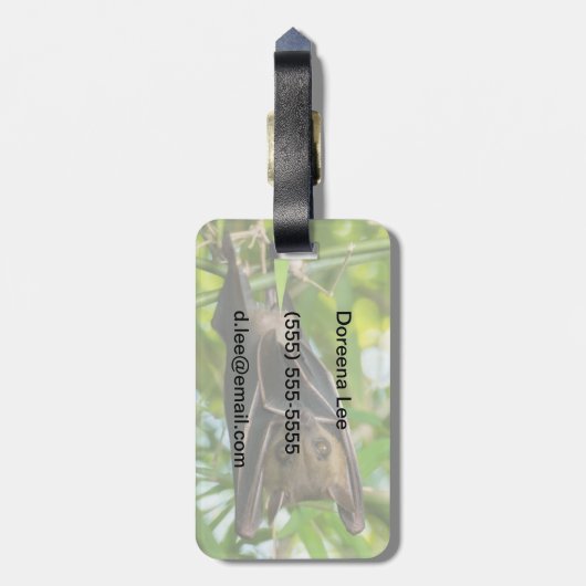 こうもり ラゲッジタグ (裏面縦)