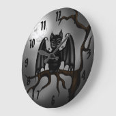 こうもり ラージ壁時計 (傾斜)