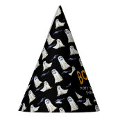 こうもり&幽霊たちパターンハロウィンバースデーパーティーハット パーティーハット (左)