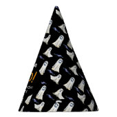 こうもり&幽霊たちパターンハロウィンバースデーパーティーハット パーティーハット (右)