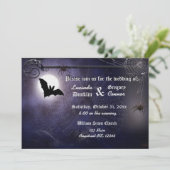 こうもり、月とクモのハロウィーン 招待状 (スタンド正面)