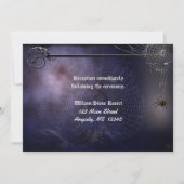 こうもり、月とクモのハロウィーン 招待状 (裏面)