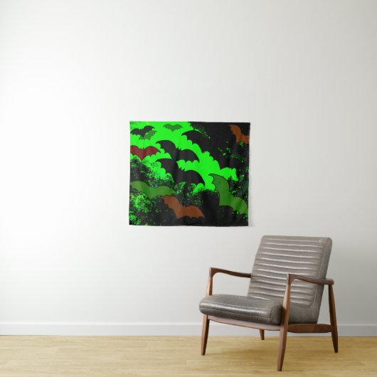 こうもり（航空緑） タペストリー (インサイチュ(横))