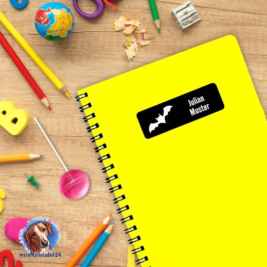 こうもり – 黒 | 防水 ラベル