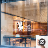 こおもしろいこで売モーられている牛乳ジュース ウィンドウサイン (カフェ窓)