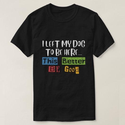 こおもしろいこ離れこ来るって犬だ Tシャツ (デザイン正面)