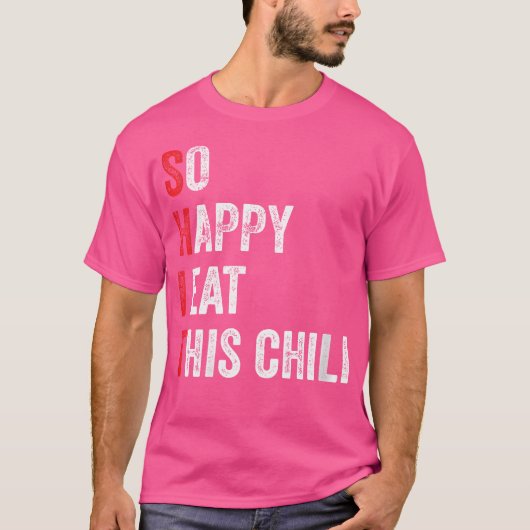 こおもしろいの子食べど熱い辛い可愛いPep Tシャツ (正面)
