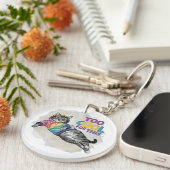 こおもしろいれにもクール猫 キーホルダー (正面右)