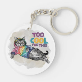 こおもしろいれにもクール猫 キーホルダー