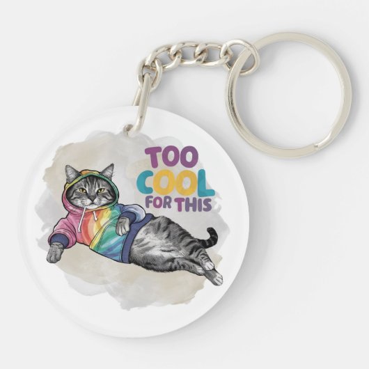 こおもしろいれにもクール猫 キーホルダー (裏面)