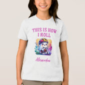 こおもしろいんな風に私は転がパーソナライズされたサイクリング トライブレンドＴシャツ (正面)